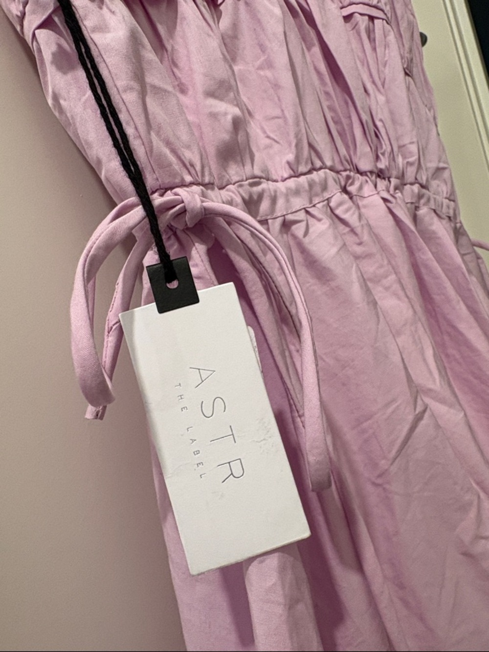 NWT [ASTR The Label] Lilac Flowy Multi Tie V-Neck Cap Sleeve Dress Women’s S - Picture 12 of 12